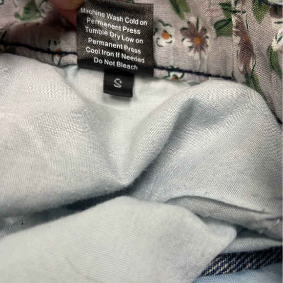 POL Fringe Raw Waist Hem Distressed Jeans Barrel Leg S - Picture 10 of 15